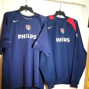 Nike USA Olympic Soccer Jersey and Warm up Trainer  size Large